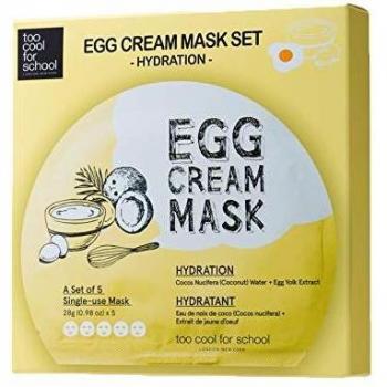 Too Cool For School Egg Cream Mask Set - 5 Pack Hydration Masks
