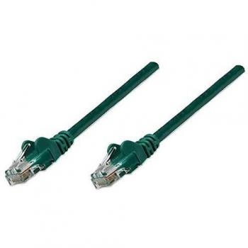 Intellinet Network Patch Cable, Cat6, CCA, U/UTP, PVC, contactos chapados en Oro, sin enganches, con Botas, Bolsa de Polietileno, 1 m, Verde
