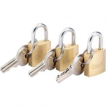 Draper DIY DIY-PL20/3 Series 3 - Juego de candados con llaves