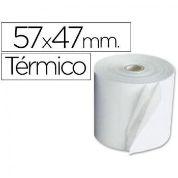 Rollo sumadora termico q-connect 57 mm ancho x 47mm diametro para maquinas tarjetade creditos sin bisfenol a