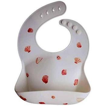 mushie Babero de silicona para bebé | Baberos impermeables de ajuste ajustable