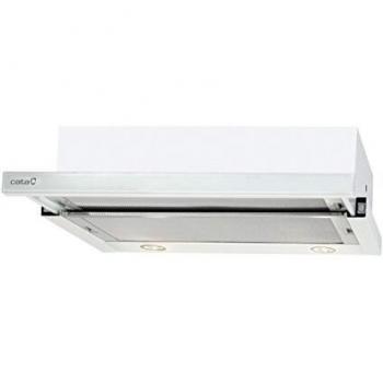 CATA Modelo TF 2003 GWH extracción | campana extractora cocina 390m3/h-150m3/h | Acabado en cristal blanco | [Clase de eficiencia energética C], 57 Decibelios, 2 Velocidades, 60 x 44 x 18 cm