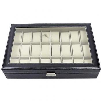 Piel Sintética Reloj Pantalla Caja 24 Grids