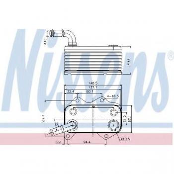 Enfriador de aceite NISSENS 90660 para motor