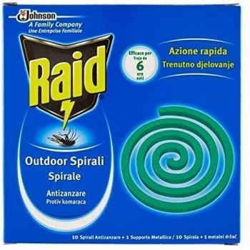 Raid espirales antimosquitos – 10 Unidades, 1 soporte metálico