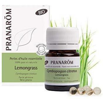 Perlas de Aceite Esencial de Lemongrass Orgánico 60 cápsulas