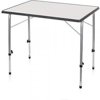 CAMPART TRAVEL Mesa de Camping TA-0831 – 80 x 60 cm – Altura Ajustable