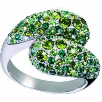 Glamour GR33-84 - Diva - Anillo de Mujer de Plata con 136 Cristales de Swarovski