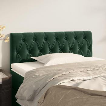 Cabecero de terciopelo verde oscuro 90x7x78/88 cm vidaXL