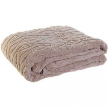 Manta poliéster 150x200x1 250 g. rombos rosa
