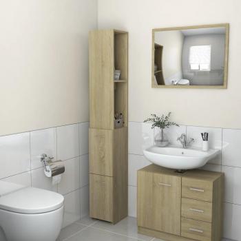 Mueble de baño Sonoma Oak 26,5x25x170 cm madera multicapa aglomerado