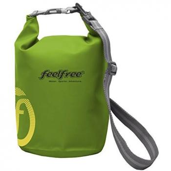 Bolsa Estanca Mini Tube 3L Feelfree - Verde - Multideporte - Soldadura de Alta Presión - Incluye Bandolera
