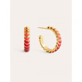 Pendientes Aro Singularu Sunset Scales Baño Oro