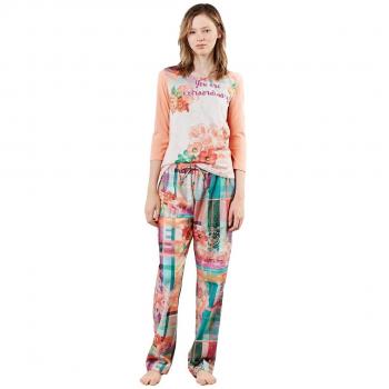 Desigual - Pantalón - para mujer Orange Blossom Small
