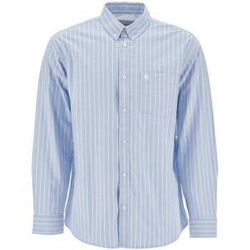Carhartt WIP Men's Long Sleeve Striped Oxford Shirt - Light Blue - Size XL