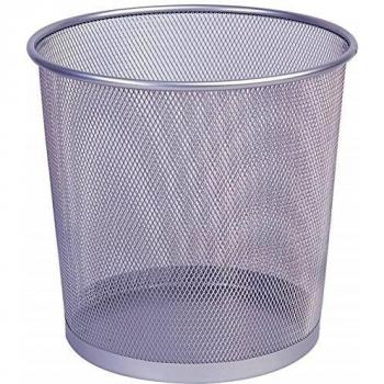 PAPELERA METALICA Q-CONNECT PR-P PLATA -REJILLA -265X285MM