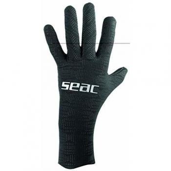 SEAC Ultraflex Guantes de Neopreno ultraelástico de 2 mm para Buceo y Pesca submarina, Antideslizante, Unisex-Adult, Negro, XS