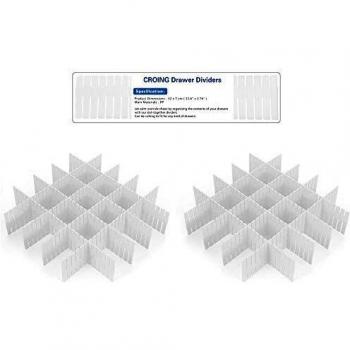 CROING - 16 pcs Blanco -Organizador de Cajones, Cajones Separadores