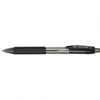 Pentel - Bolígrafo Kachiri retráctil con punta de bola. Escritura en color negro.