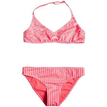Bikini de niños Roxy Vacay For Life rosa blanco infantil - 14
