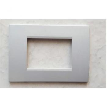 Placa Compatible Living Light ABS 3/4/7 Postes Coloridos Gris Claro - 4 Foros