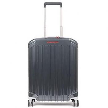 Piquadro PQ-Light Ultra Slim Cabin Spinner Trolley 55 cm Grey/Red
