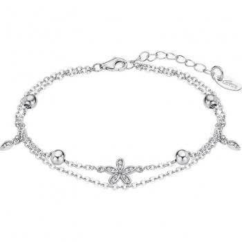 Pulsera Lotus Silver Trendy LP3178-2/1 de Plata con Motivo de Flor y Estrella para Mujer