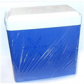 Nevera portátil de plástico rígido azul con asa, 10/18/24/30 litros para playa y camping