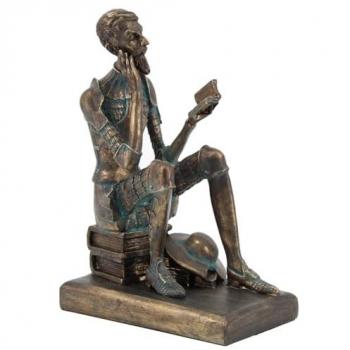 Figura de Persona Don Quijote en Bronce Gris - 24x17x10cm - Signes Grimalt