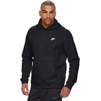 Nike Men's M NSW CLUB HOODIE PO BB Sweatshirt, Black/White, S
