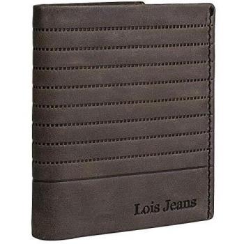 Lois - Carteras para Hombre en Piel - Cartera Hombre Marca LOIS - Billeteras para Hombre con Compartimento para Tarjetas - Monedero Hombre en Piel Verdadera con Cremallera - Cartera Tarjetero, Marron