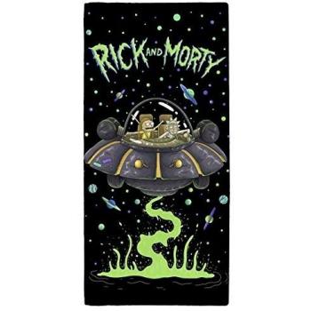 Rick and Morty - Toalla de algodón ovni Multicolor, 70 x 0,5 x 140 cm, algodón, Multicolor, 70 x 0.5 x 140 cm