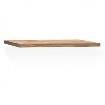 Estantería de madera maciza flotante Melva en varios acabados y medidas, incluye herrajes para colgar, hecha a mano en España, medidas disponibles: 60 x 20 x 3 cm