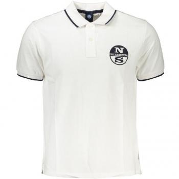 North Sails White Cotton Polo Shirt - Size S, Male, Short Sleeves