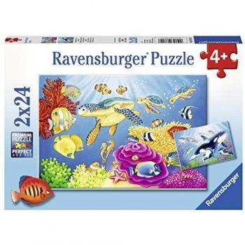 Puzzle Infantil Ravensburger - Mundo Submarino Colorido, 2x24 Piezas
