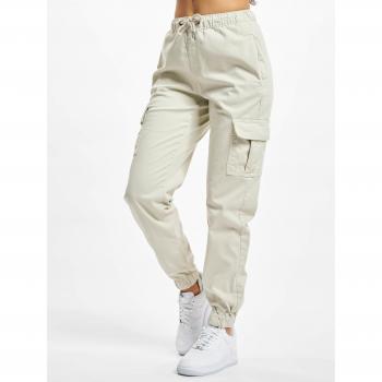 Urban Classics Women's High Waist Cargo Comfort Jogging Pants - Soft Sea Grass