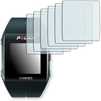 6 x protectores pantalla Golebo para Polar V800. Lámina protectora adhesiva invisible Crystal Clear. Fabricado en Alemania.