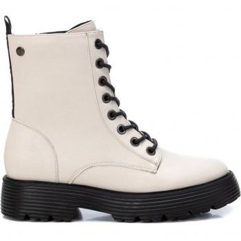 Botines Xti 43196 para mujer en color blanco/hielo/crudo con cierre de cremallera
