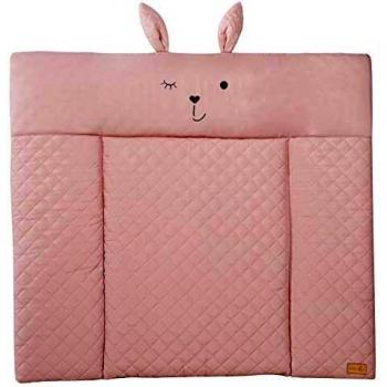Cambiador suave rosa Lily Style 85x75 cm, impermeable, lavable y transpirable con bordes elevados