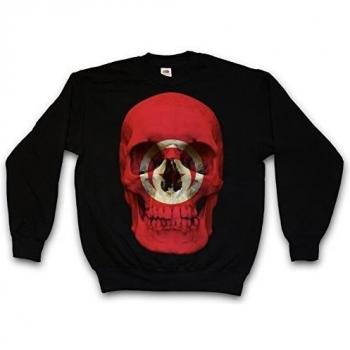 CLASSIC TUNISIA SKULL FLAG PULLOVER SWEATSHIRT JERSEY SWEATER PULOVER Suéter - Bandera cráneo Schädel Banner Fahne Tunesien Túnez PULLOVER SWEATSHIRT JERSEY SWEATER PULOVER Suéter -Tamaños S - 5XL