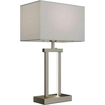 Lámpara de mesa Sigurd moderna de Lindby en gris con pantalla de tejido, hecha de textura, tela y seda, ideal para salón y comedor (1 bombilla)
