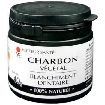 Carbón vegetal blanqueamiento dental 40 g - Vecteur Sante