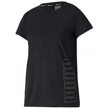 Puma Last Lap Logo tee Camiseta De Manga Corta, Mujer, Black, XS