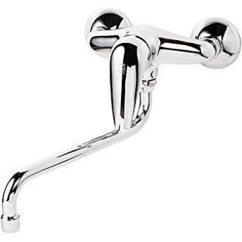 Galindo Alfa 8148300 Grifo de Cocina de Pared caño Inferior, Cromo