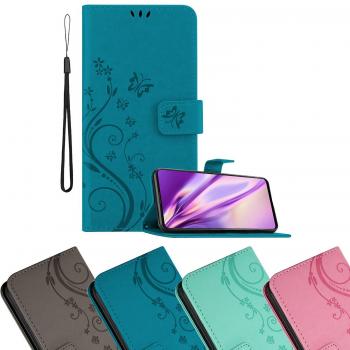 Funda Libro para Samsung Galaxy A51 en LILA OSCURO FLORAL