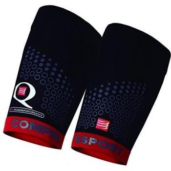 Compressport Quad Trail - Muslera unisex, color negro / rojo, talla 4