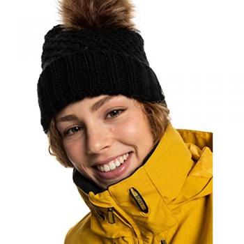 Gorro de Invierno Roxy Blizzard para Mujer - Cálido y Cómodo, Color Negro