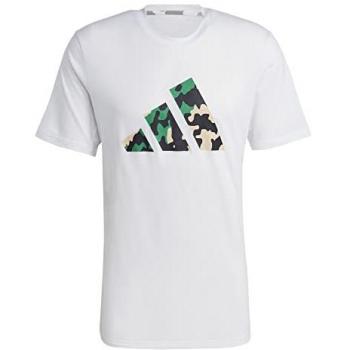 Camiseta de Manga Corta Adidas para Hombre en Color Blanco, Modelo Tr-es+ Bl Log Short Sleeve T-shirt, Tamaño M, Regular