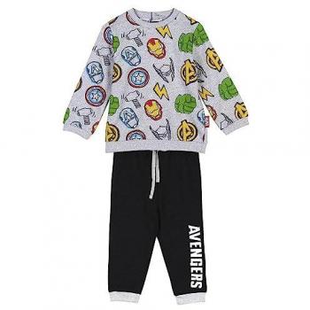 Conjunto de Chándal para Bebé Cotton Brushed Marvel - Sudadera y Pantalón de Chándal, Licencia Oficial Marvel, Azul, Regular