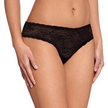 Cosabella - Tanga con Bordado para Mujer, Talla 38, Color Negro